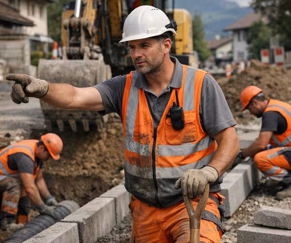 Vorarbeiter Strassenbau in Cham